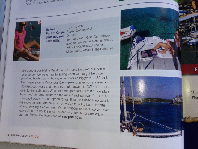 Our half-page of fame. Twelve cruisers were profiled in this issue