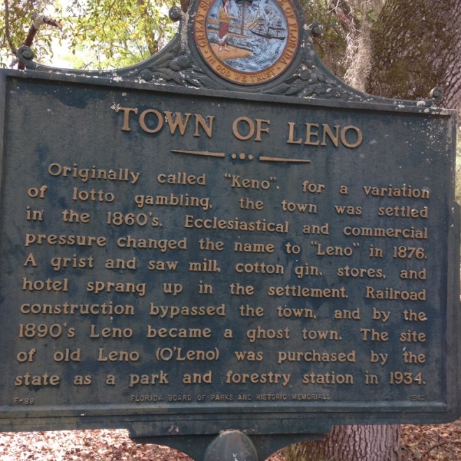 Originally named "Keno", then Leno then O'Leno for Old Leno